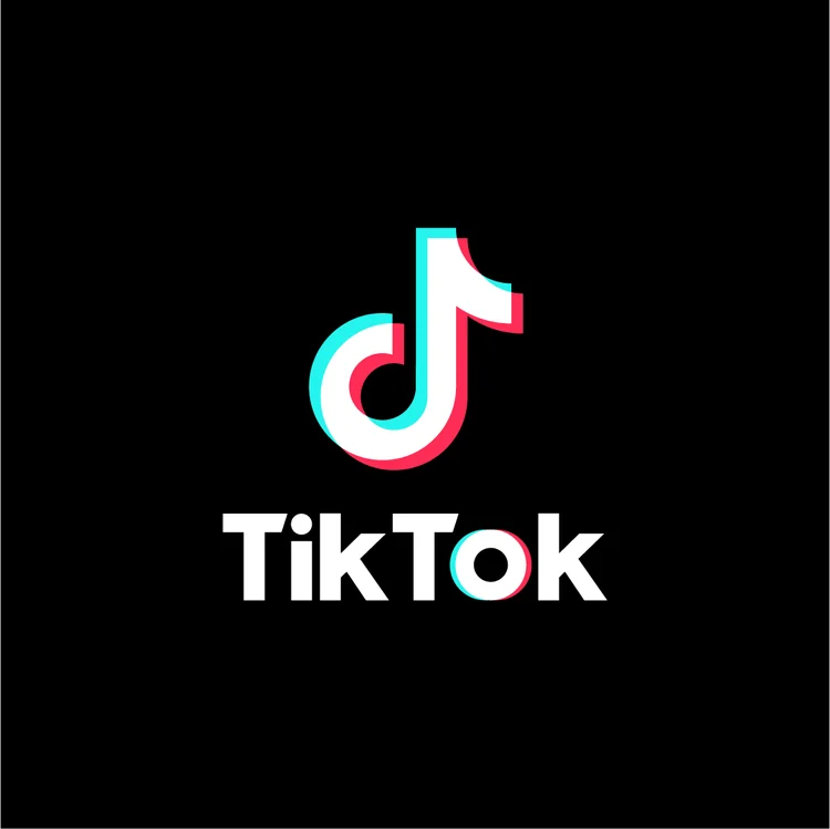TikTok logo on the official platform brand background