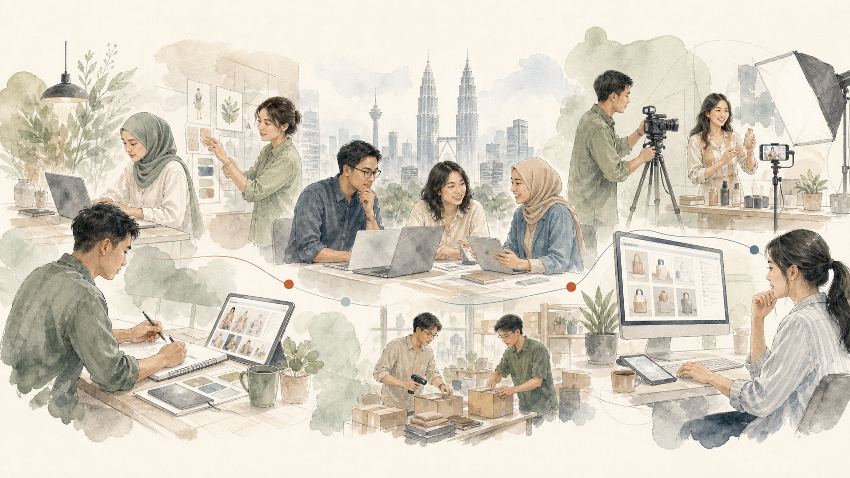 Malaysia team connecting multilingual content, creators, live commerce and store operations