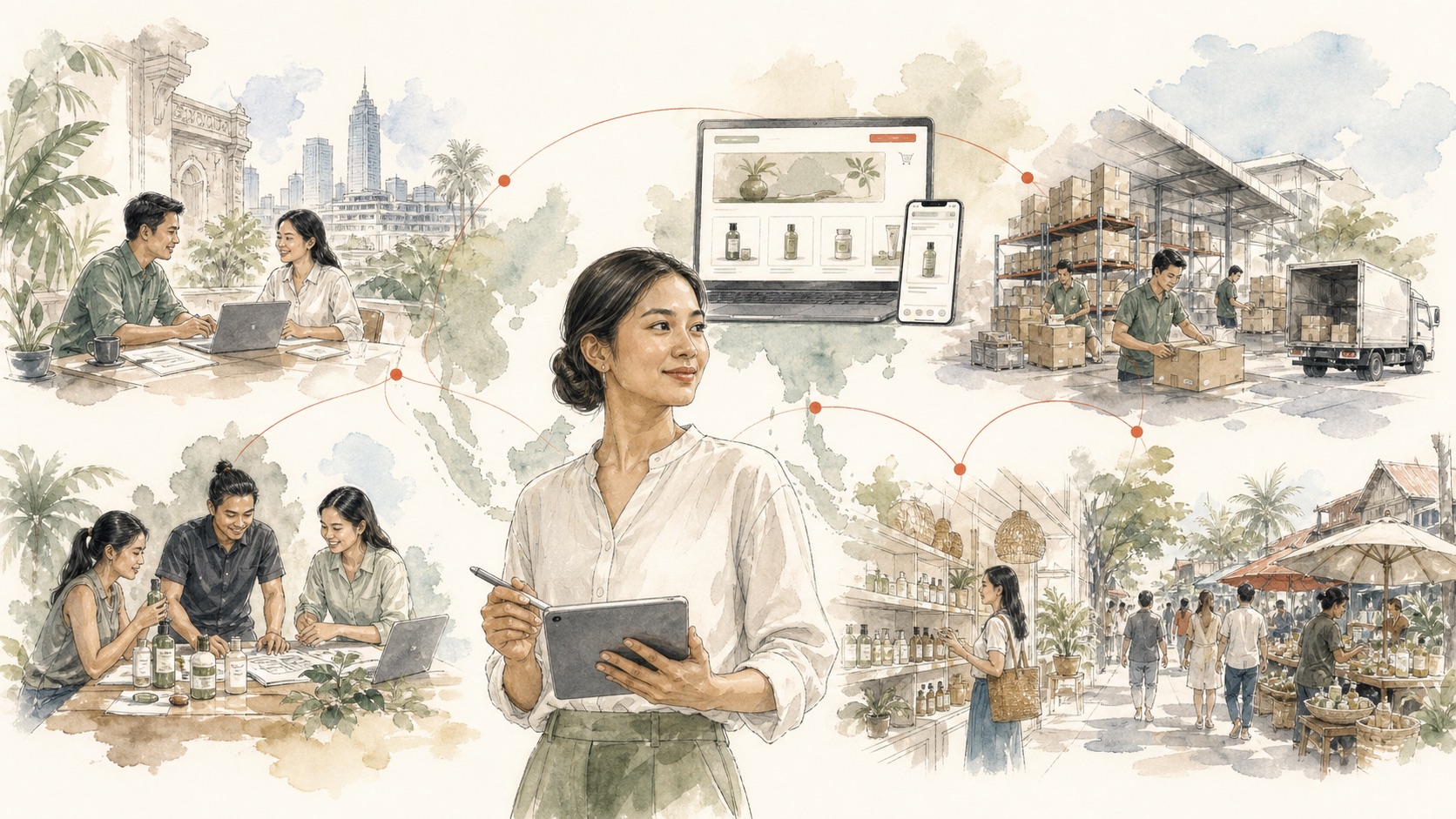 One Southeast Asian local operating partner connecting stores, warehouses, fulfillment and channels