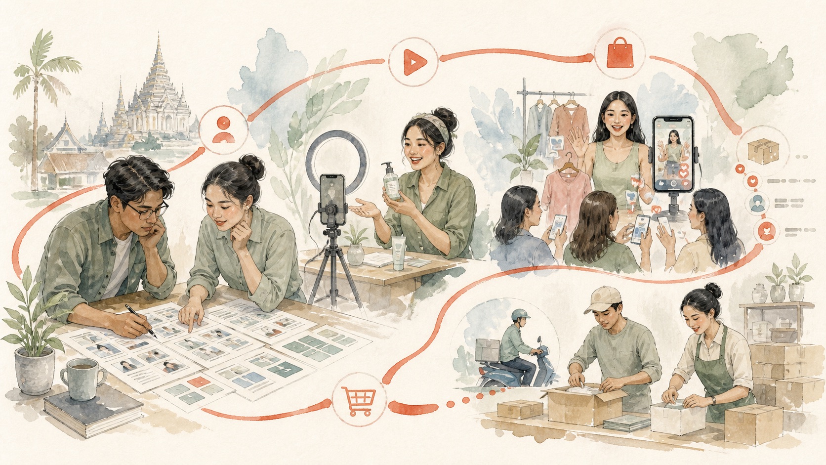 Local performance marketing team connecting paid social with Southeast Asian e-commerce