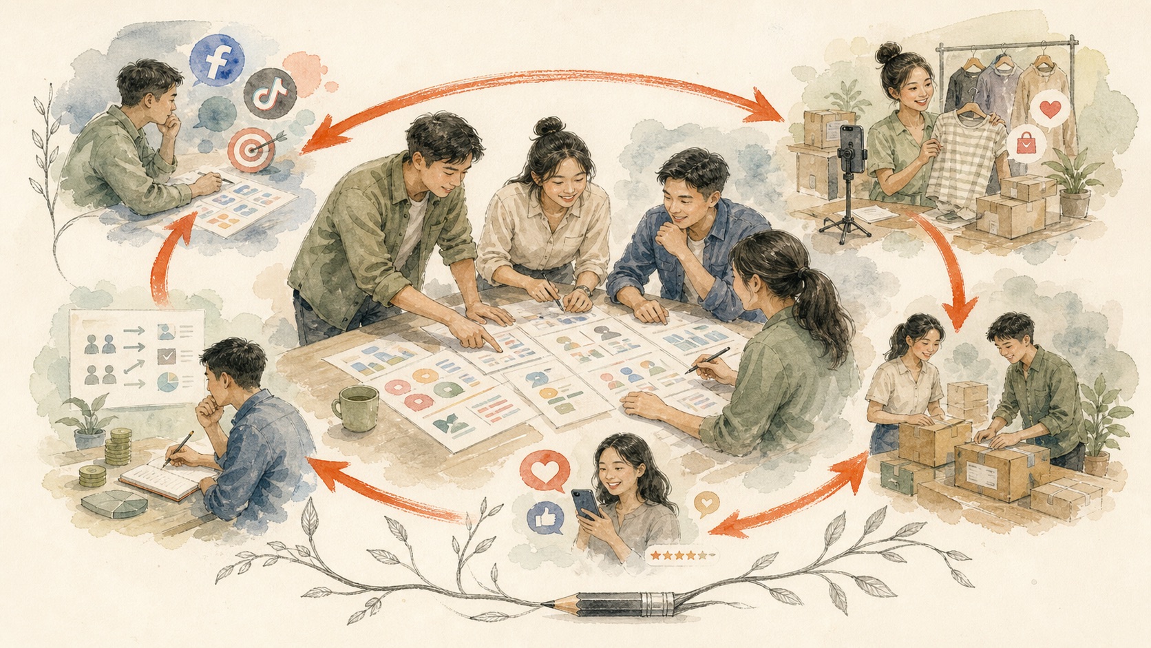 Performance team connecting media, creative and store learning to improve ROI