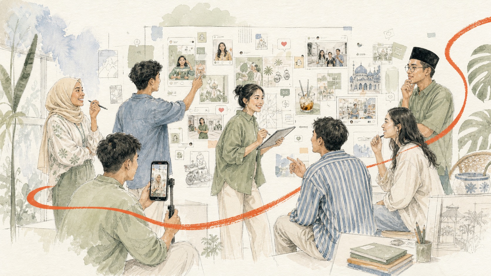 Local Southeast Asian social media team translating a brand idea into native content